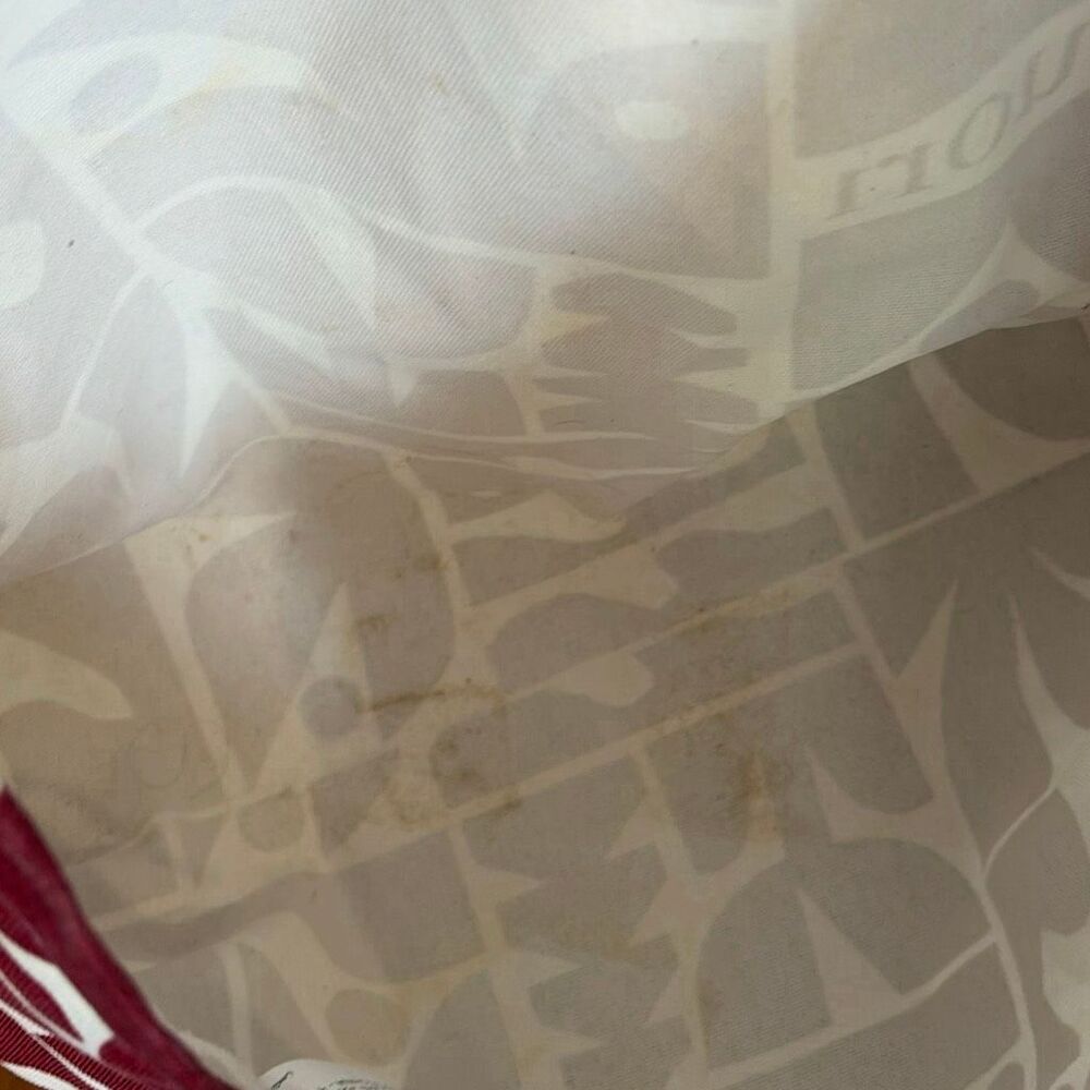 Vuori red and cream holiday large tote bag - Picture 4 of 5